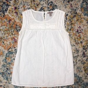 White Sleeveless Shirt